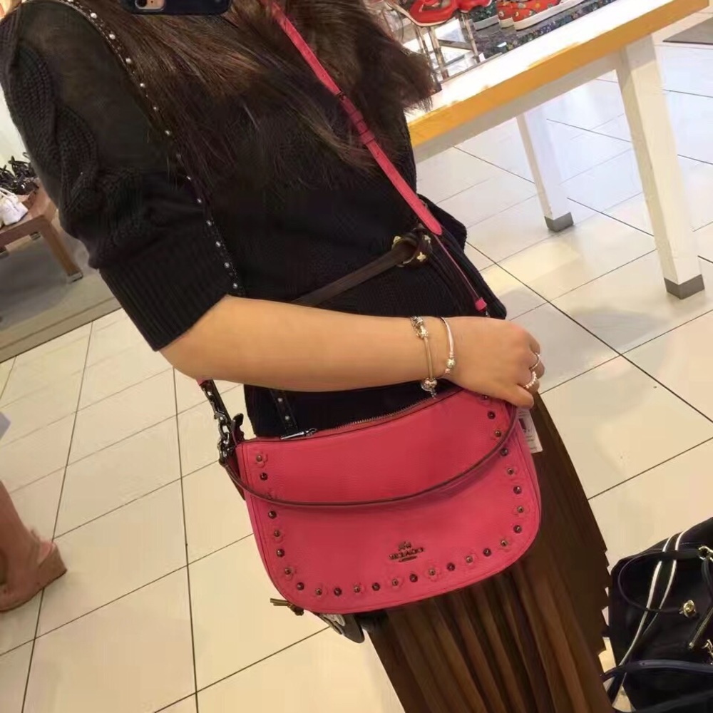 NWT Coach Chelsea Leather Studded Crossbody Bag